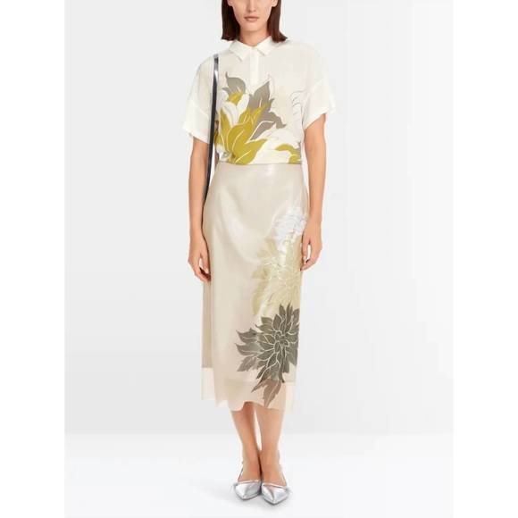 NEW MARC CAIN short sleeve floral print blouse in deep pearl - Picture 3 of 4